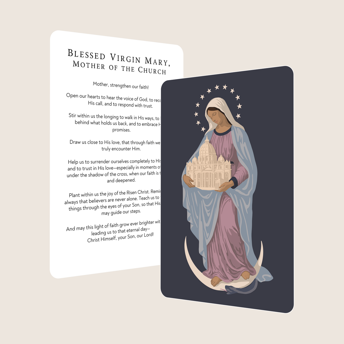 Blessed Virgin Mary Premium Prayer Card