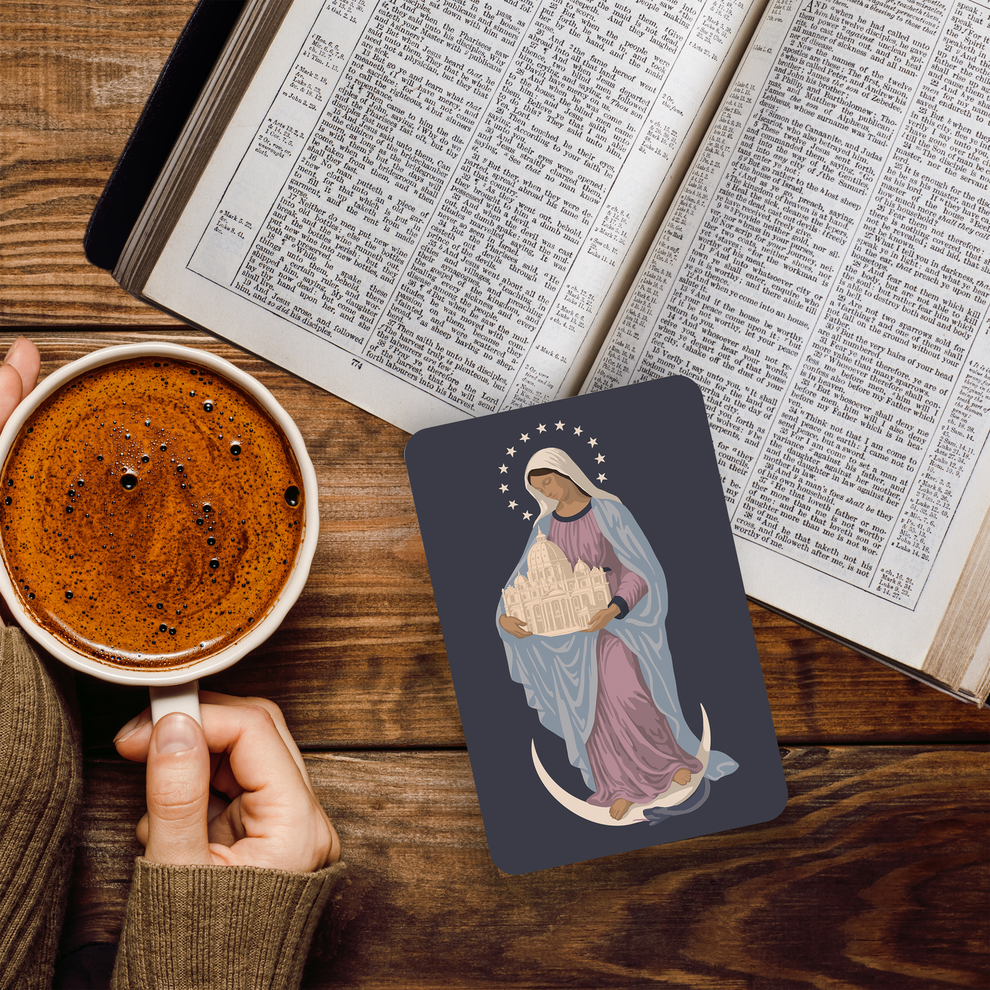 Blessed Virgin Mary Premium Prayer Card