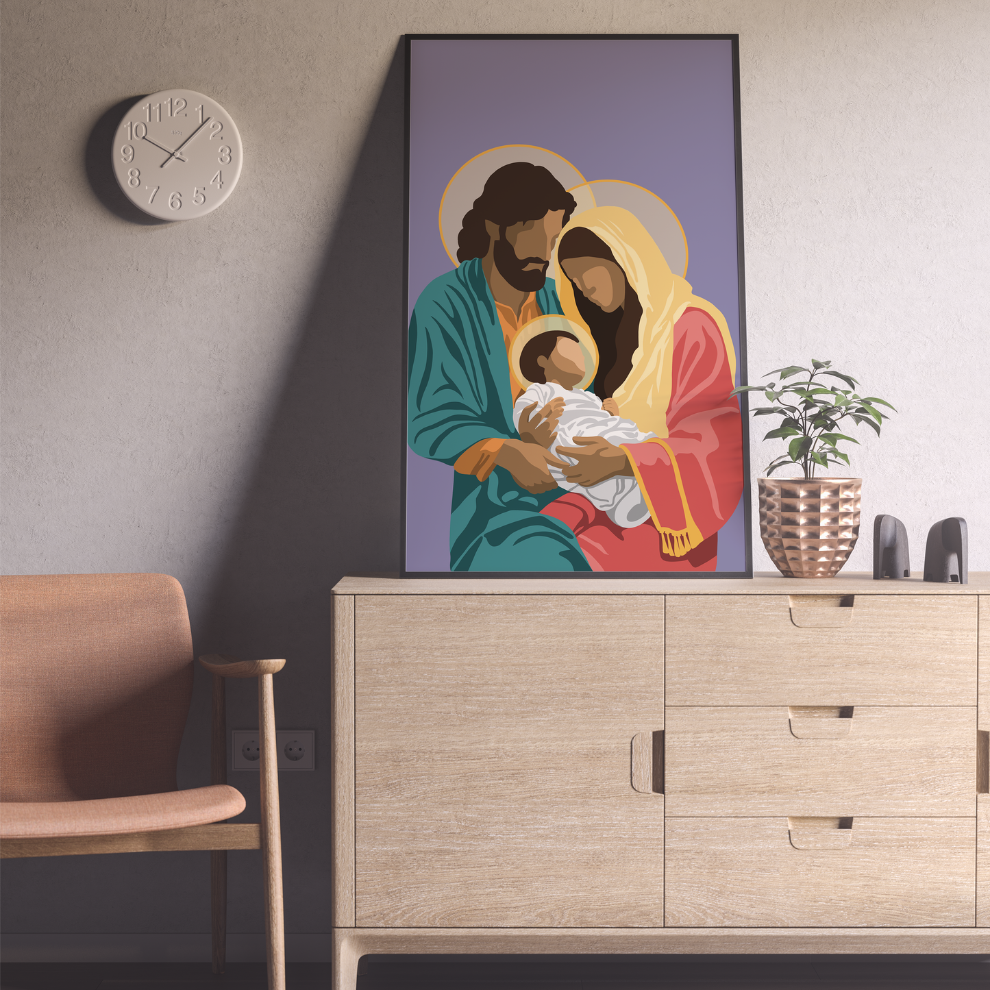 Holy Family Digital Art Print