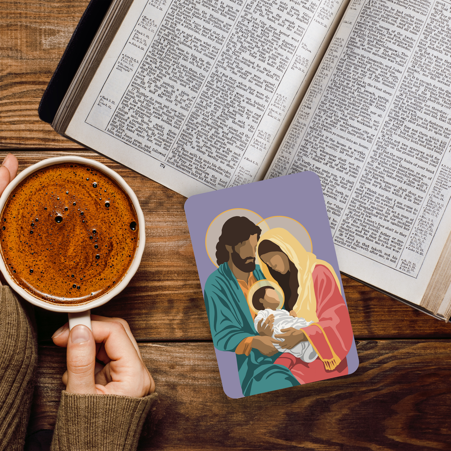 Holy Family Premium Prayer Card