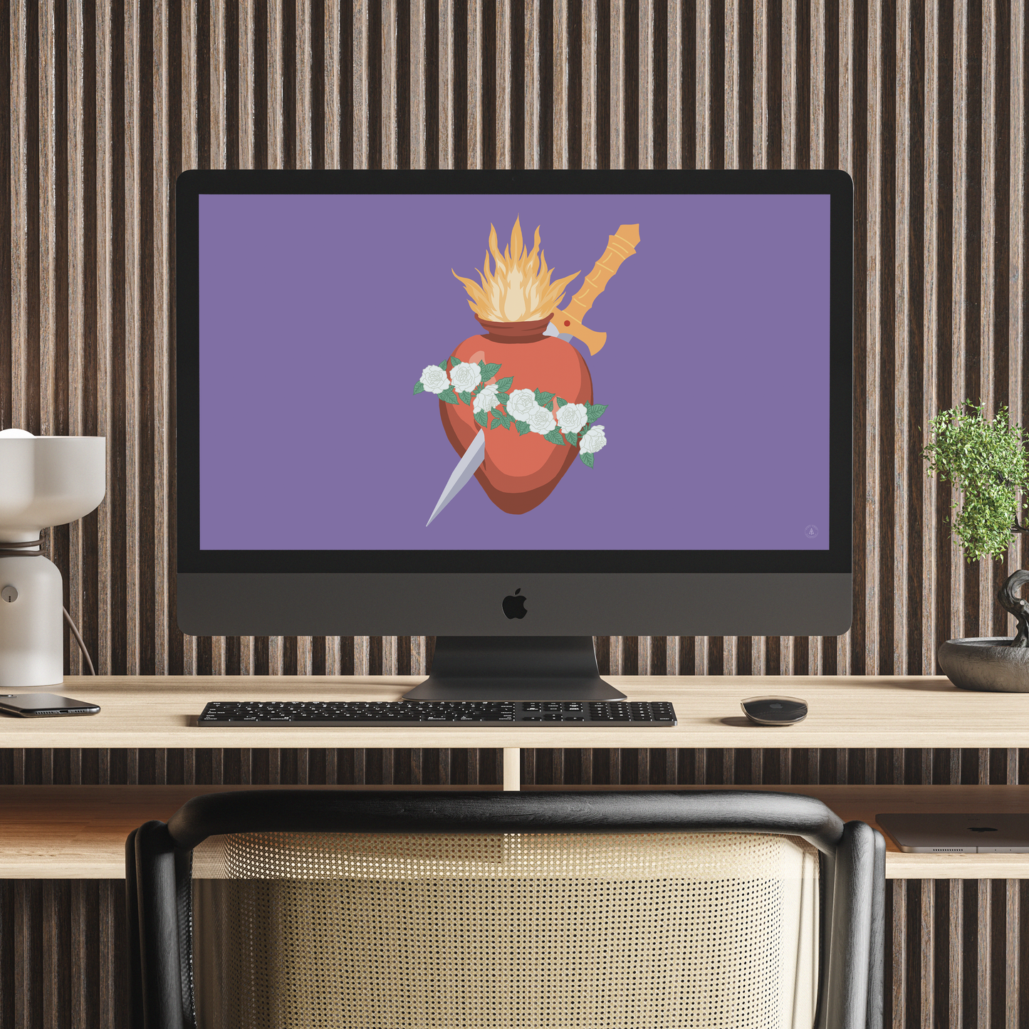 Immaculate Heart Computer Digital Wallpaper Bundle | Catholic Device Backgrounds | Modern Religious Art