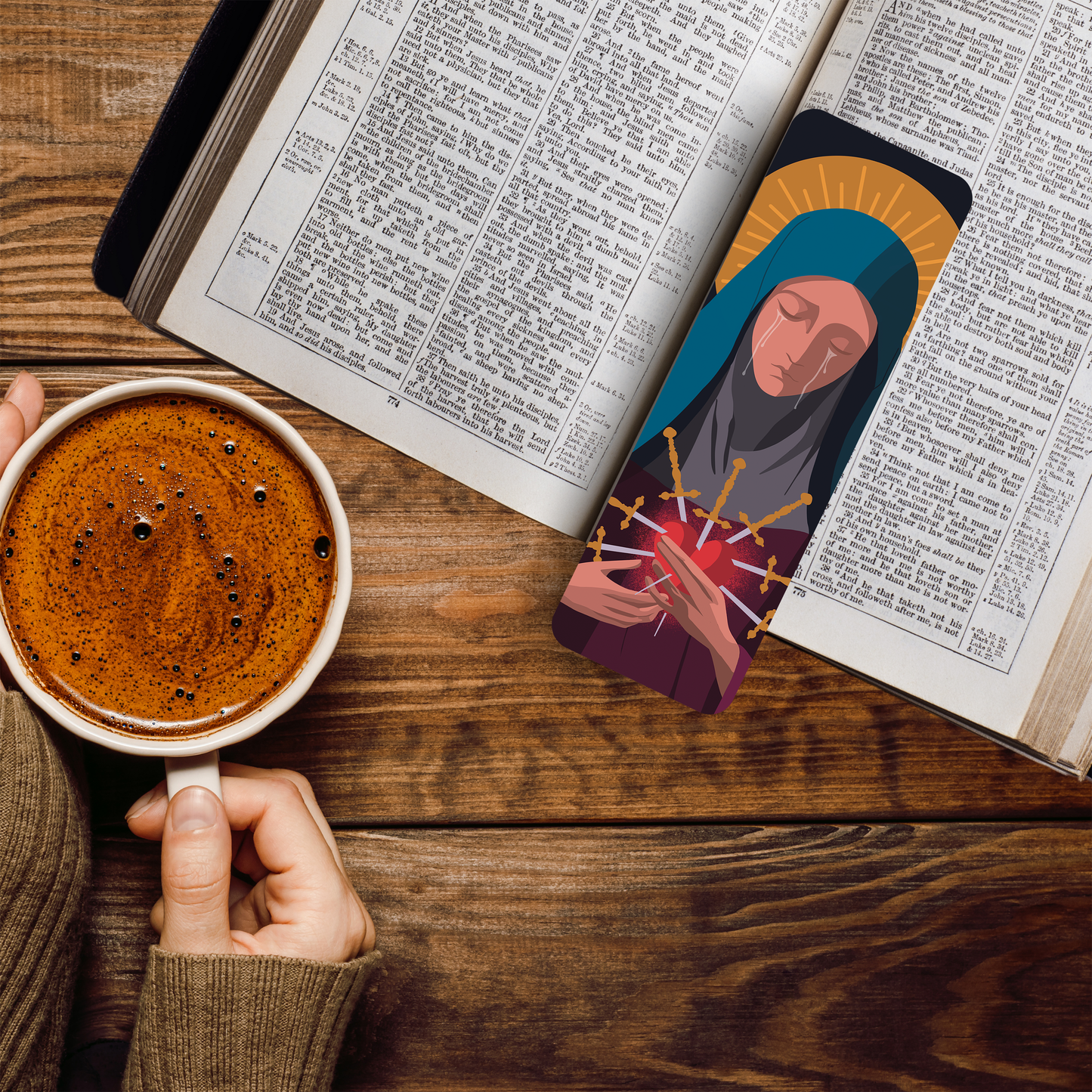Our Lady of Sorrows Prayer Bookmark
