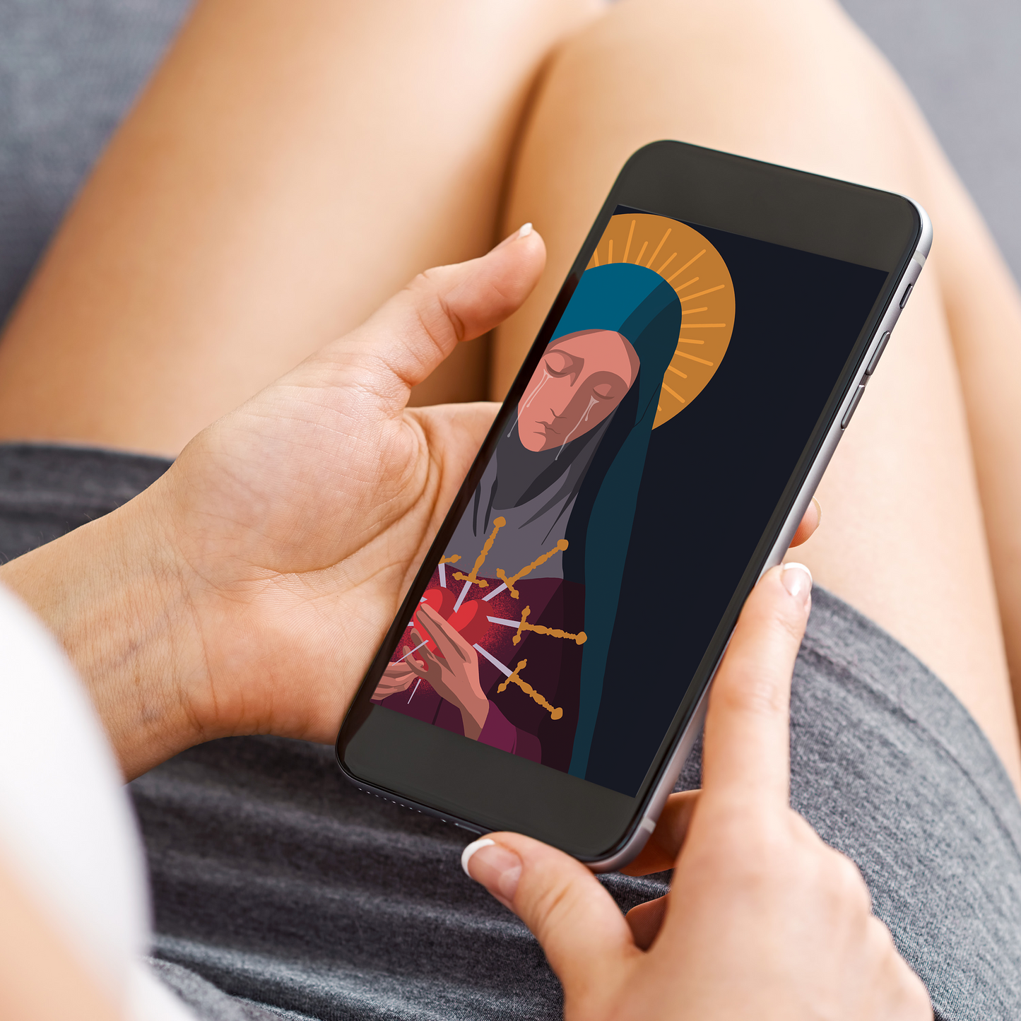 Our Lady of Sorrows Phone Digital Wallpaper Bundle