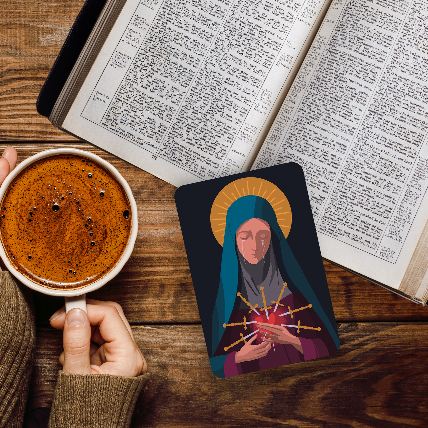 Our Lady of Sorrows Prayer Card