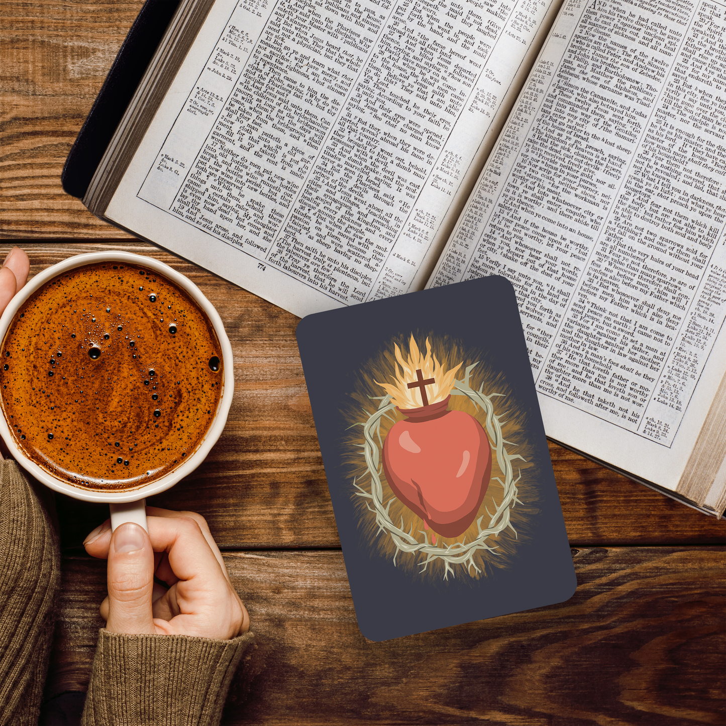 Sacred Heart Premium Prayer Card | For Prayer & Reflection | Catholic Faith Essential