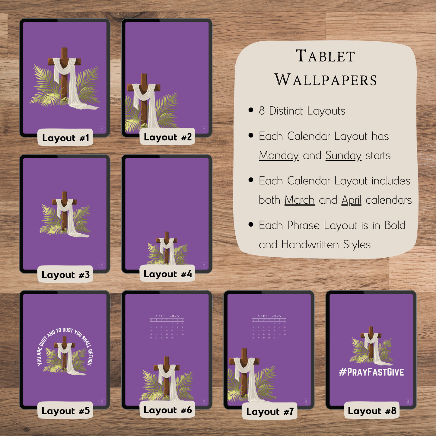 Lenten Digital Wallpaper Bundle (Digital Download)