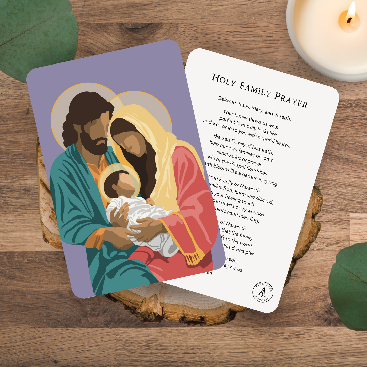 Premium Holy Family Prayer Card