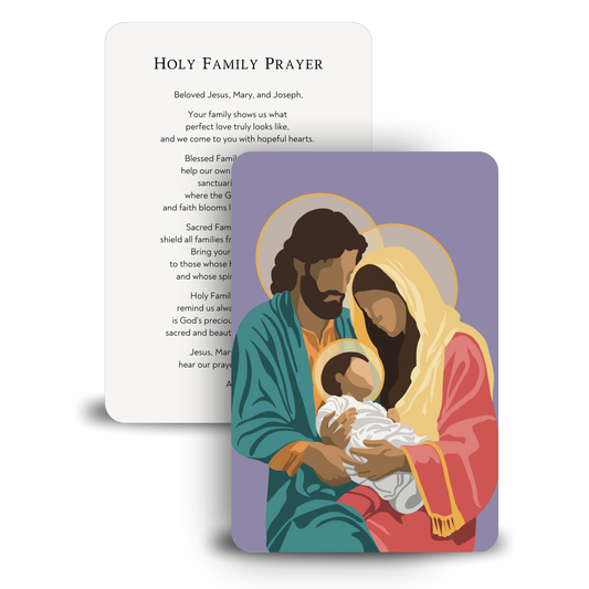 Premium Holy Family Prayer Card