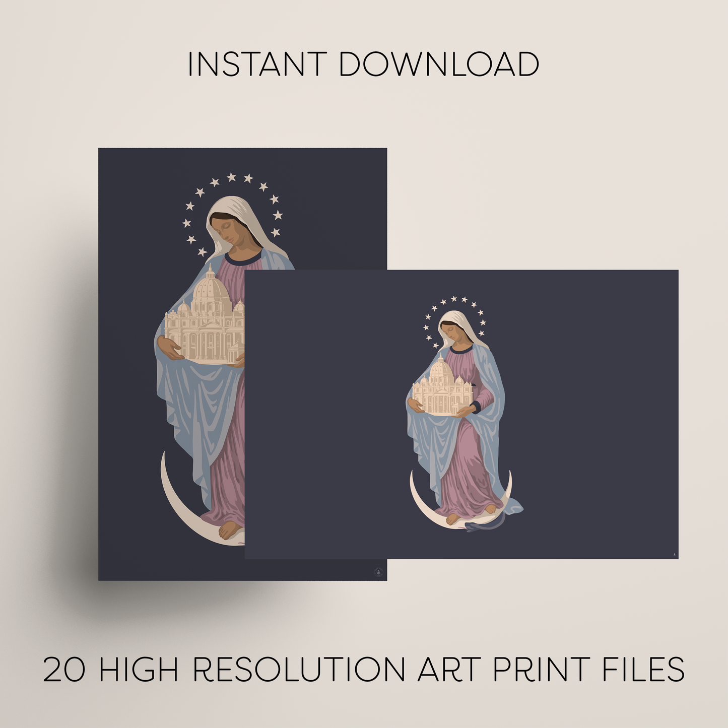 Blessed Virgin Mary Art Print | Digital Download