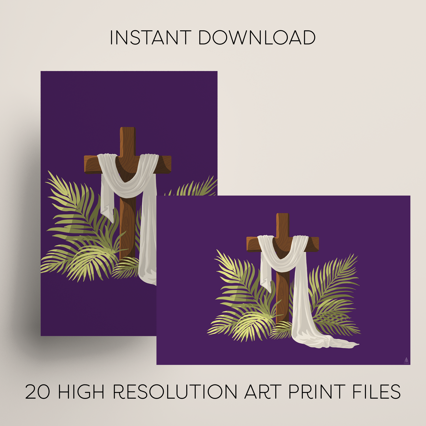 Lent Printable Art Bundle | Catholic Digital Download | Multiple Sizes PNG & JPG