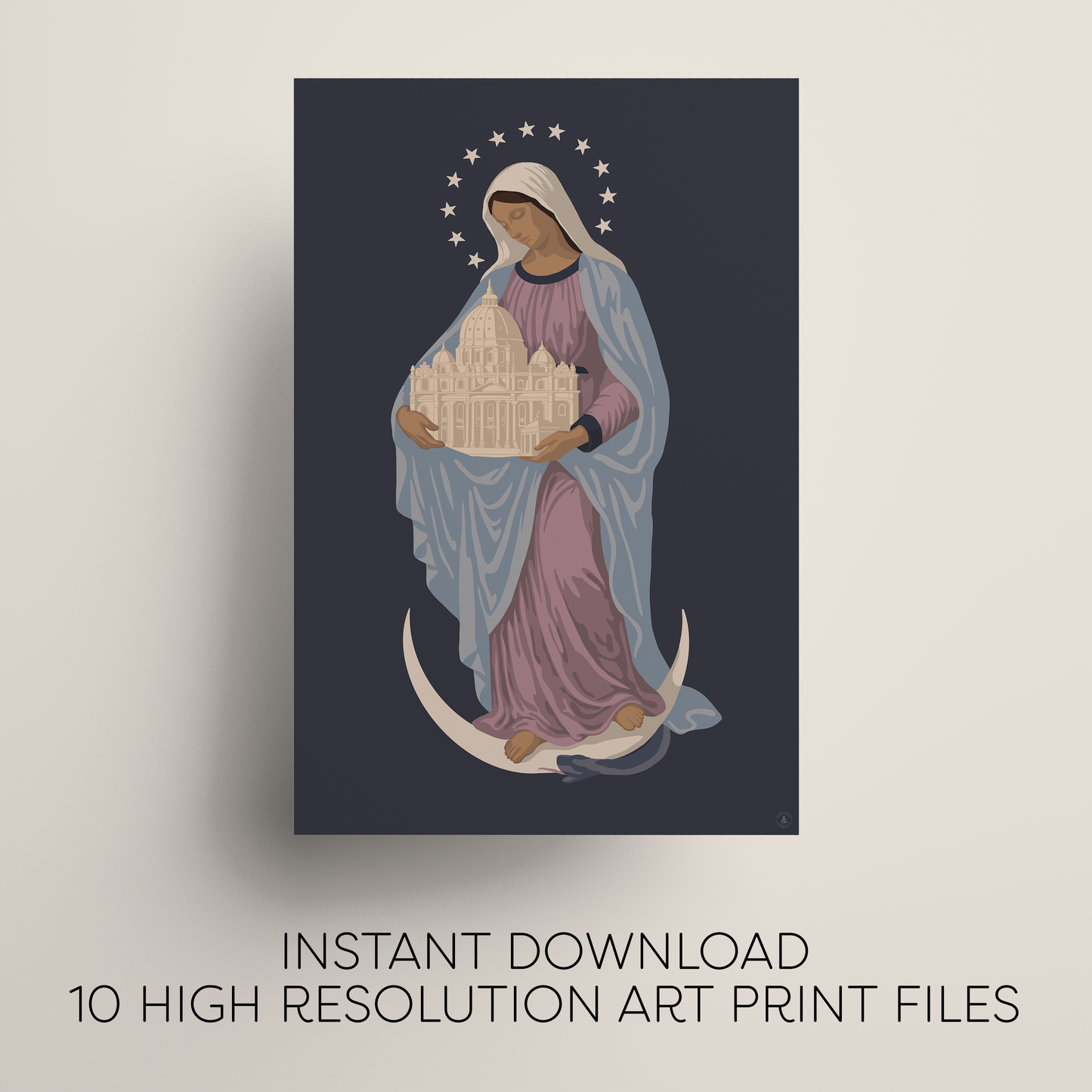 Blessed Virgin Mary Digital Art Print