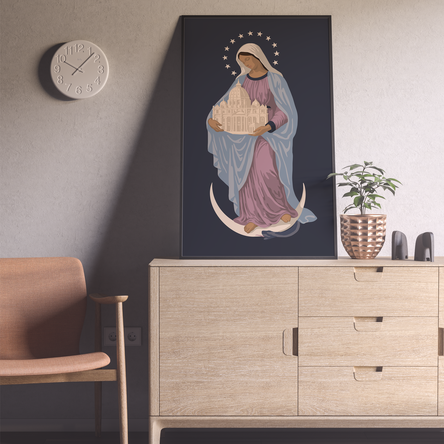Blessed Virgin Mary Digital Art Print