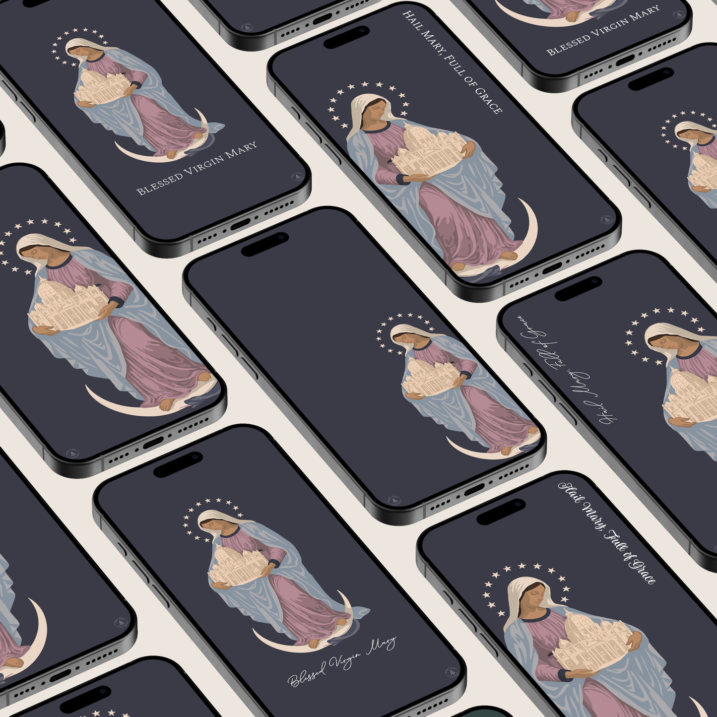 Blessed Virgin Mary Full Digital Wallpaper Mega-Bundle