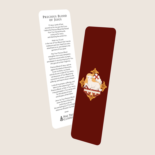 Precious Blood of Jesus Prayer Bookmark