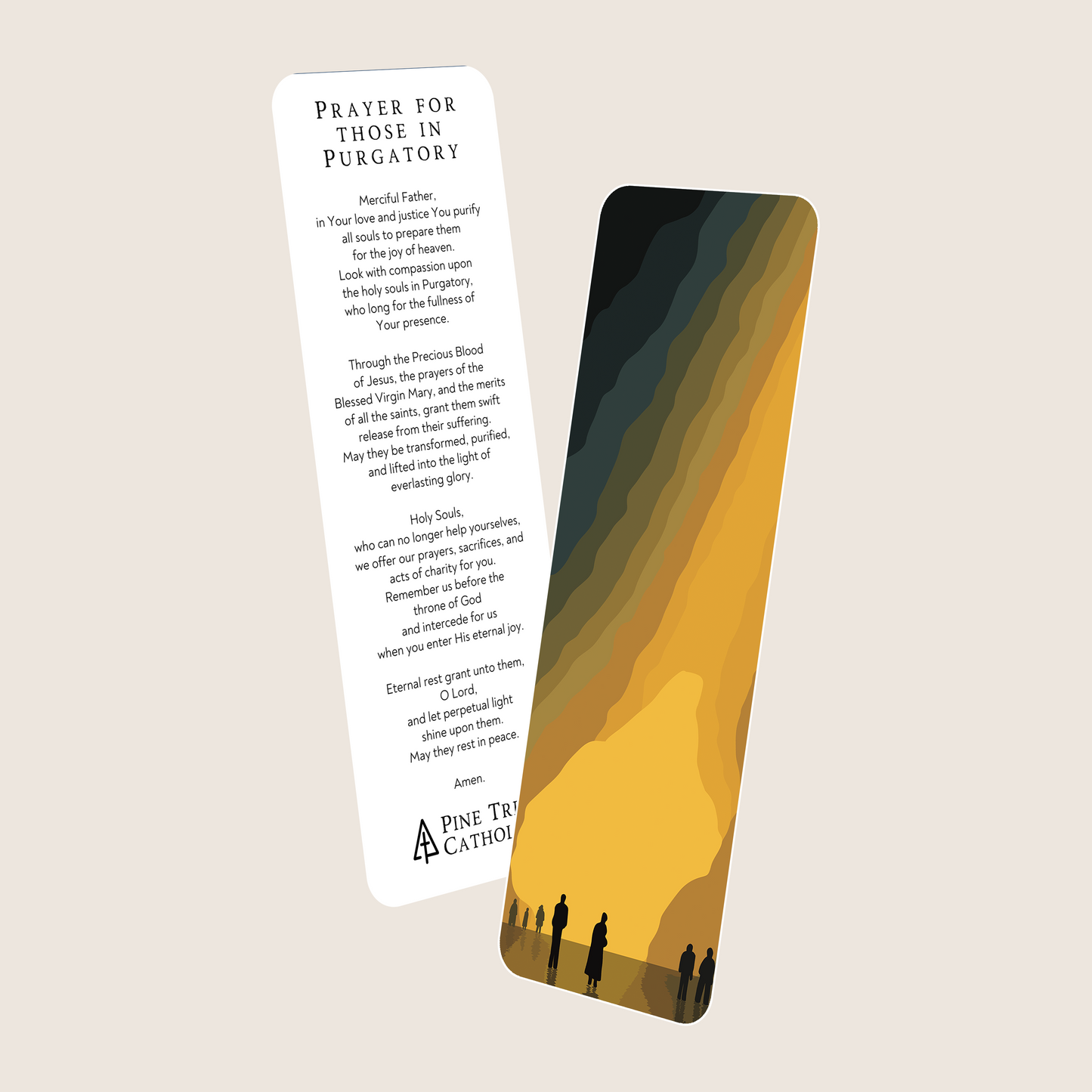 Souls in Purgatory Catholic Bookmark | Handcrafted | Pine Tree Catholic