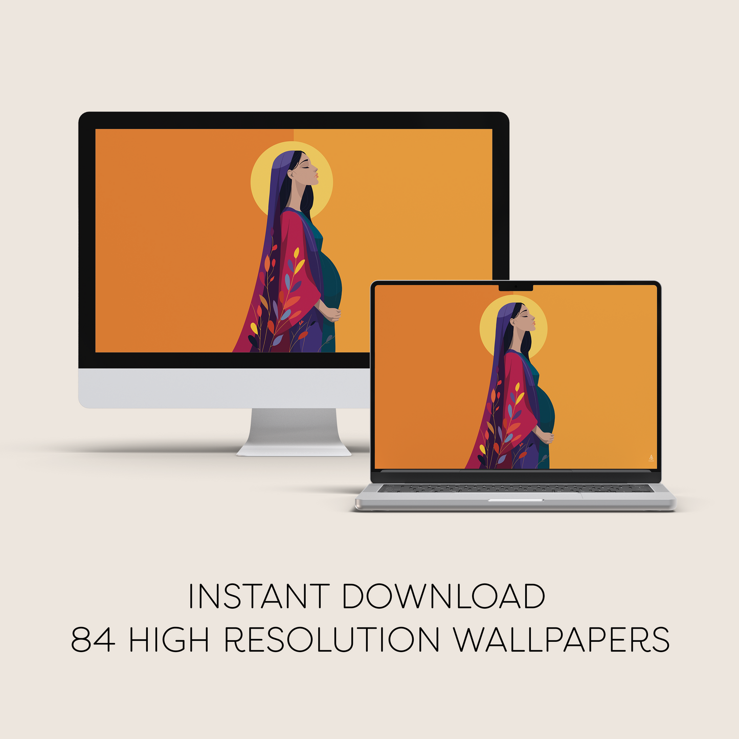 Immaculate Conception Computer Digital Wallpaper Bundle