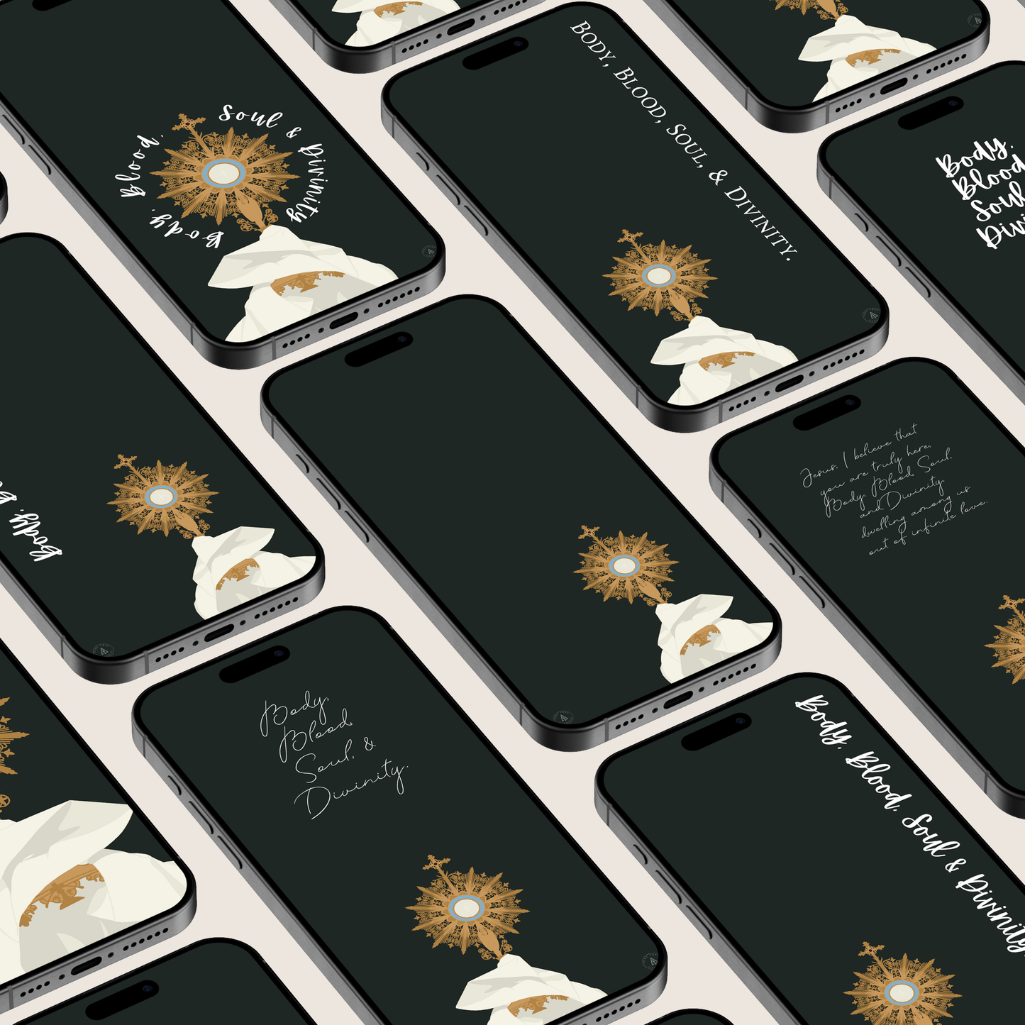 Eucharist Phone Wallpaper | Catholic Digital Download | Multiple Layouts