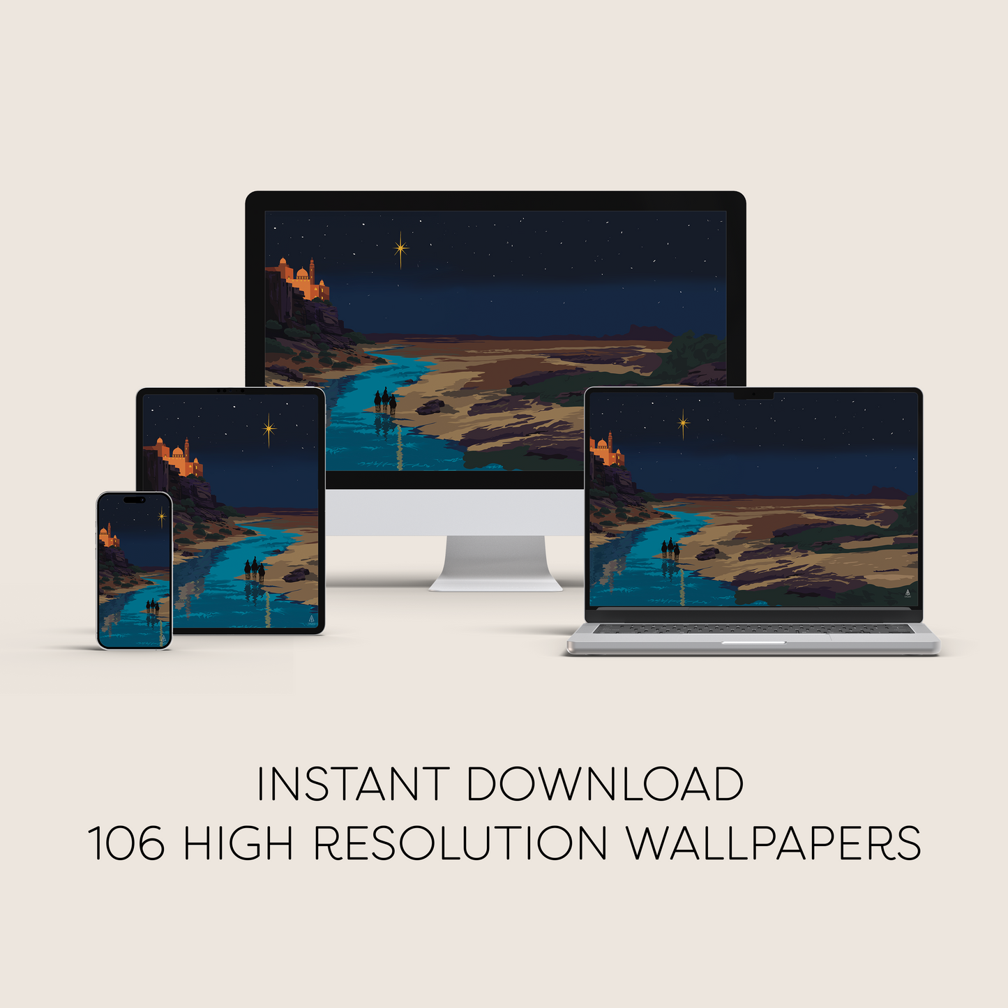 Magi Complete Wallpaper Bundle | Phone Tablet & Desktop | Catholic Digital Download