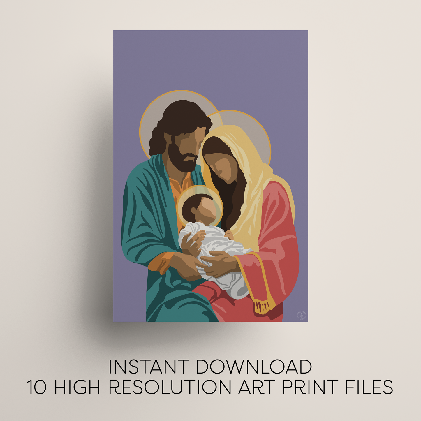 Holy Family Digital Art Print