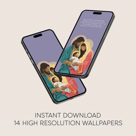Holy Family Phone Digital Wallpaper Bundle