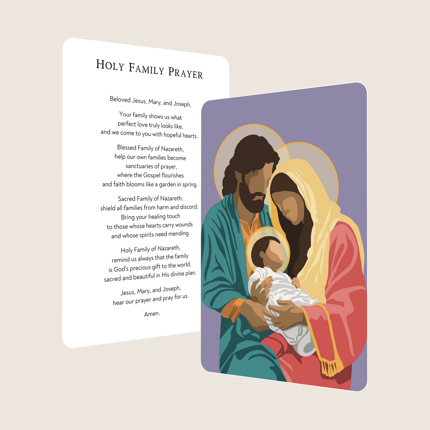 Holy Family Premium Prayer Card