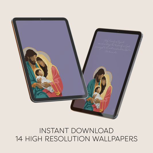 Holy Family Tablet Digital Wallpaper Bundle