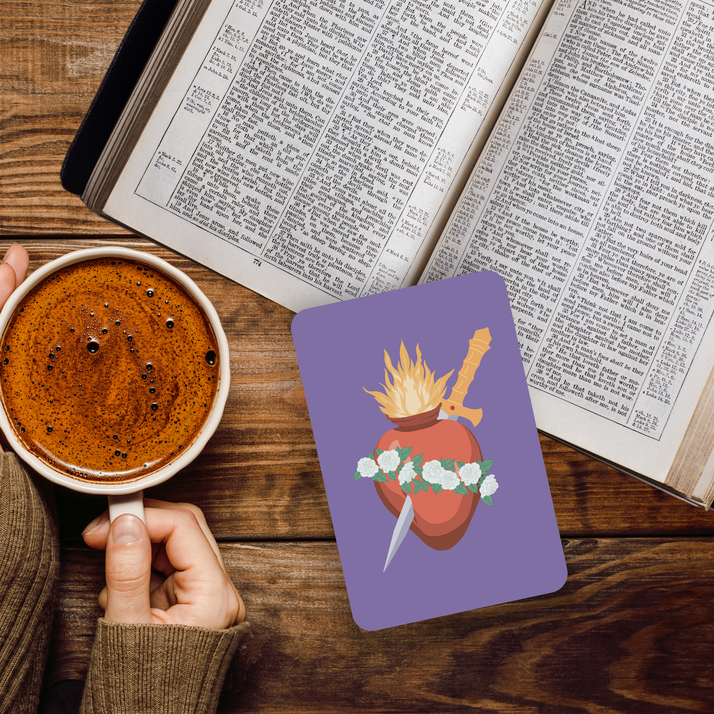 Immaculate Heart of Mary Premium Prayer Card | Keepsake for Prayer & Reflection | Catholic Faith Essential