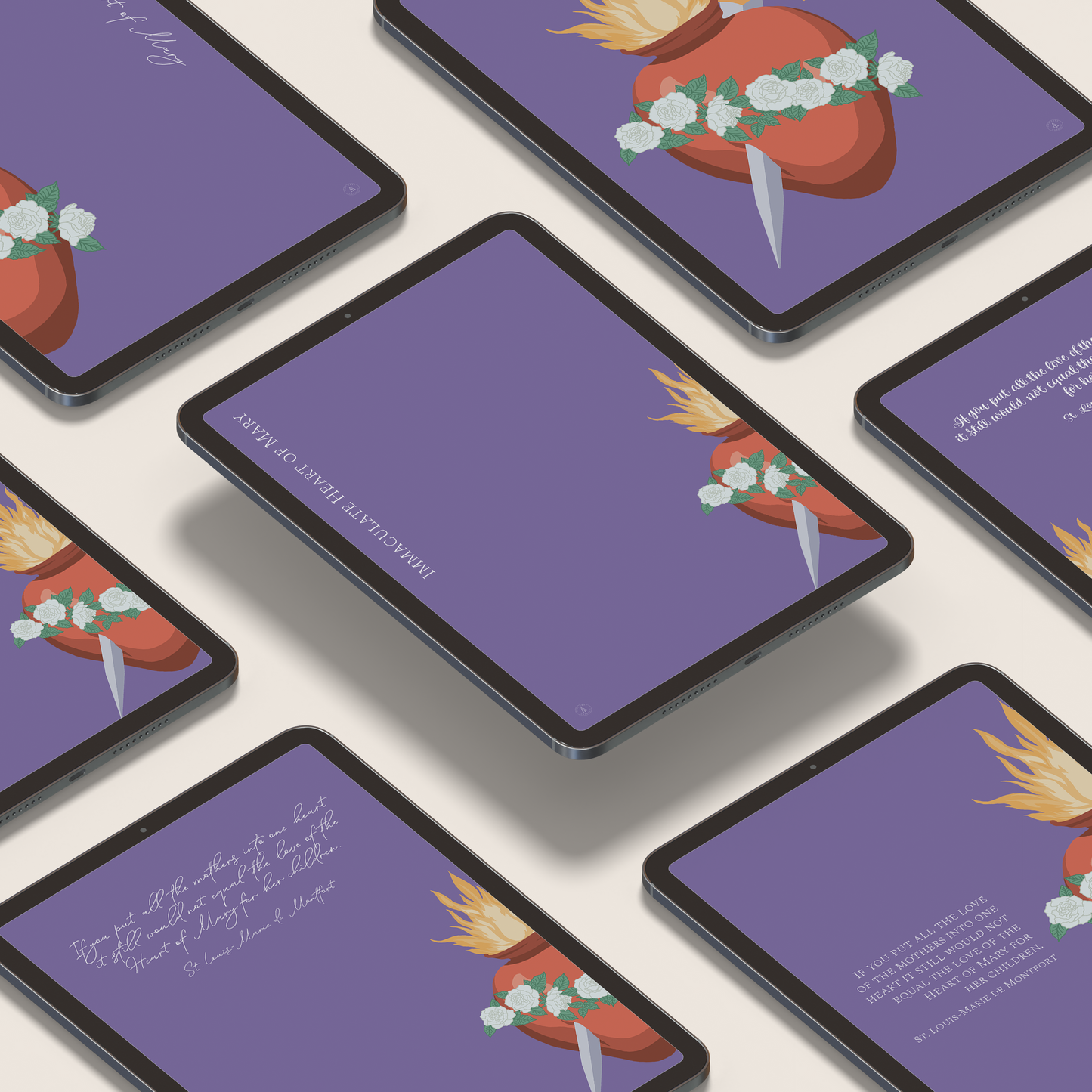 Immaculate Full Digital Wallpaper Mega-Bundle | Catholic Device Backgrounds | Modern Religious Art