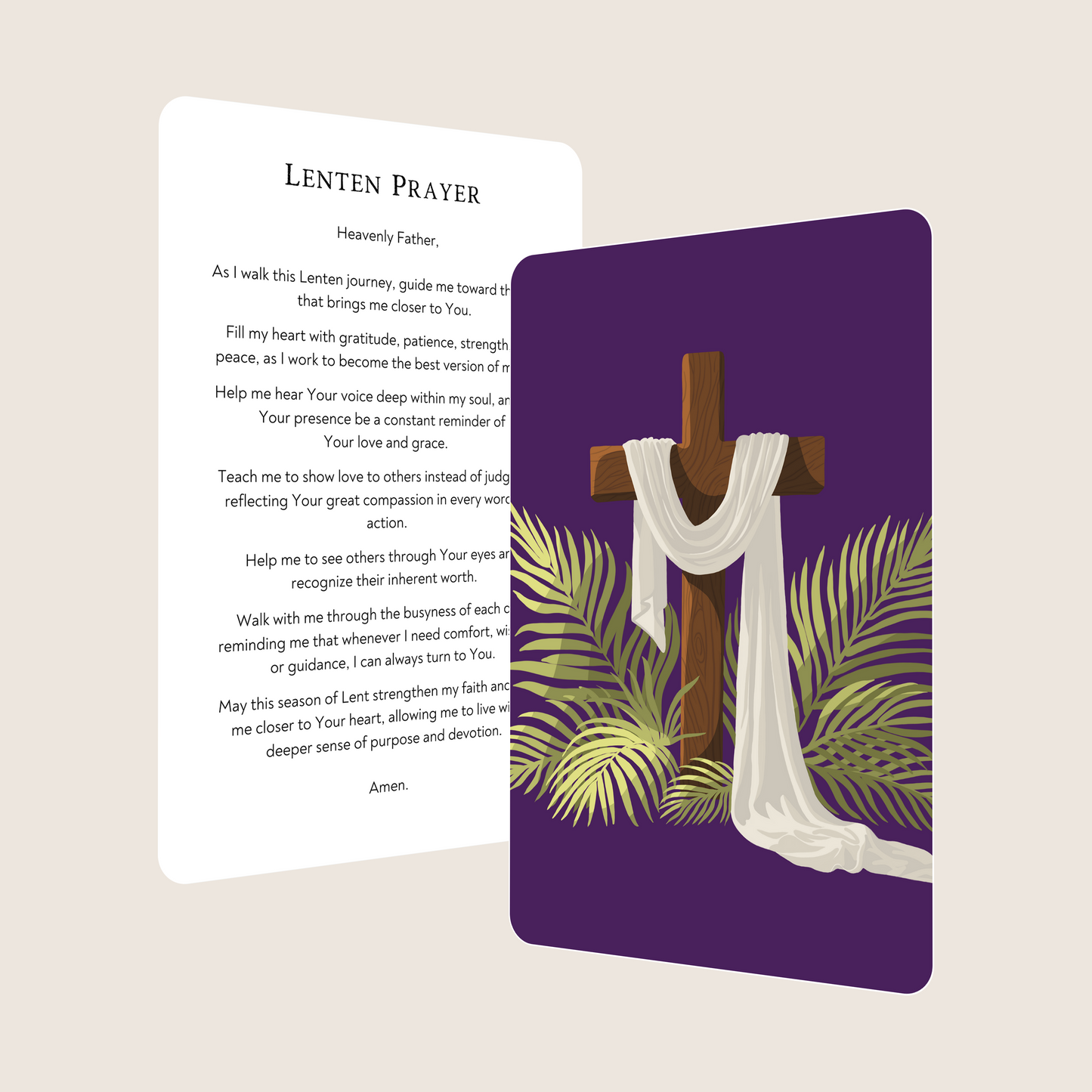Lent Premium Prayer Card