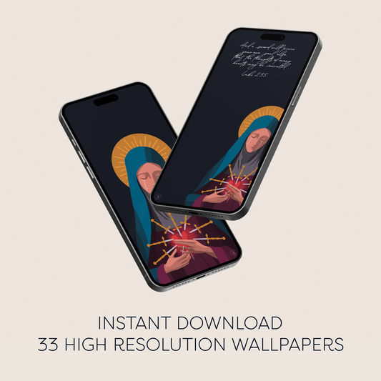 Our Lady of Sorrows Phone Digital Wallpaper Bundle