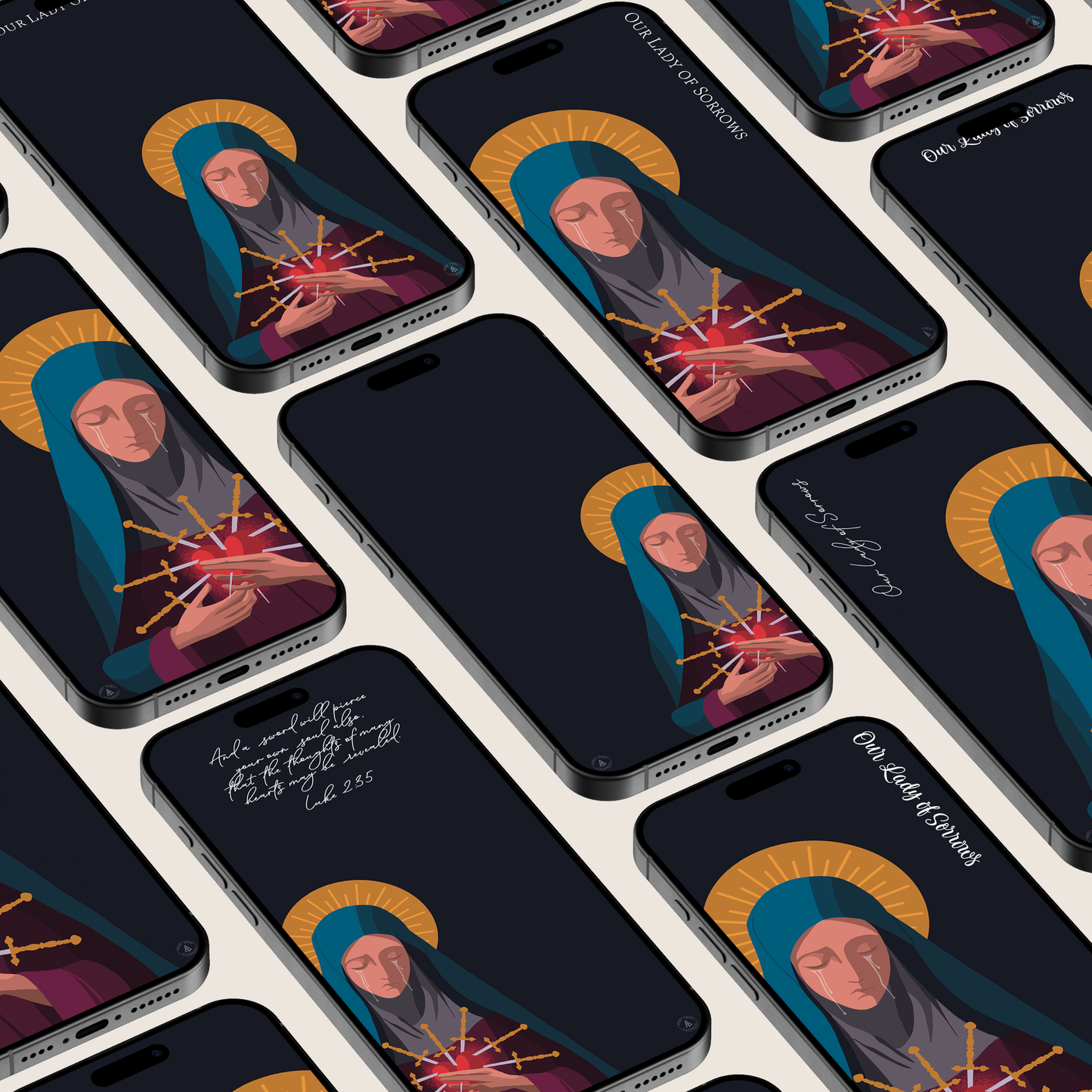 Our Lady of Sorrows Full Digital Wallpaper Mega-Bundle