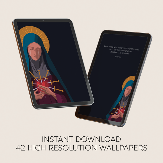 Our Lady of Sorrows Tablet Digital Wallpaper Bundle