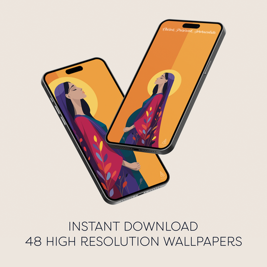 Immaculate Conception Phone Digital Wallpaper Bundle
