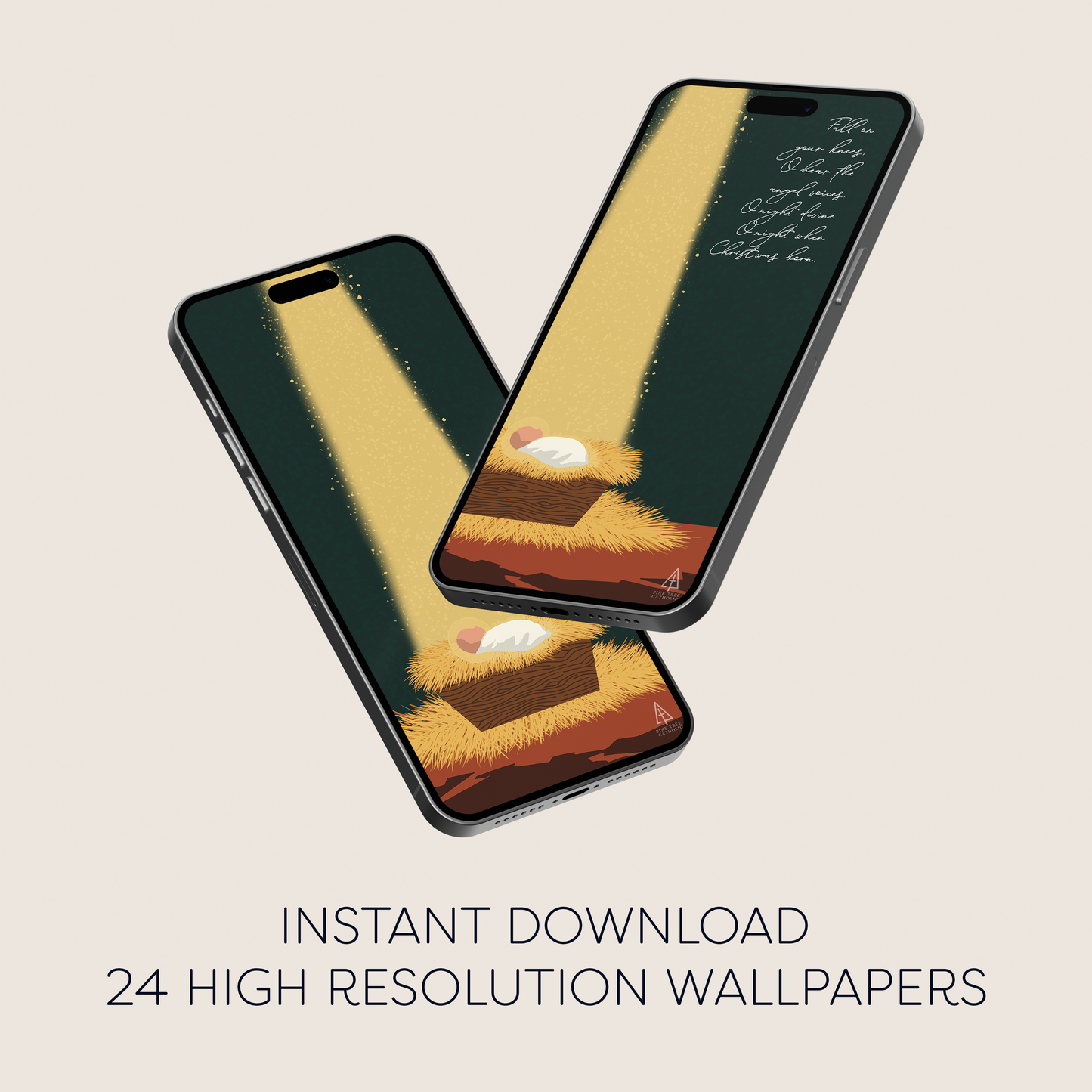 O Holy Night Phone Digital Wallpaper Bundle