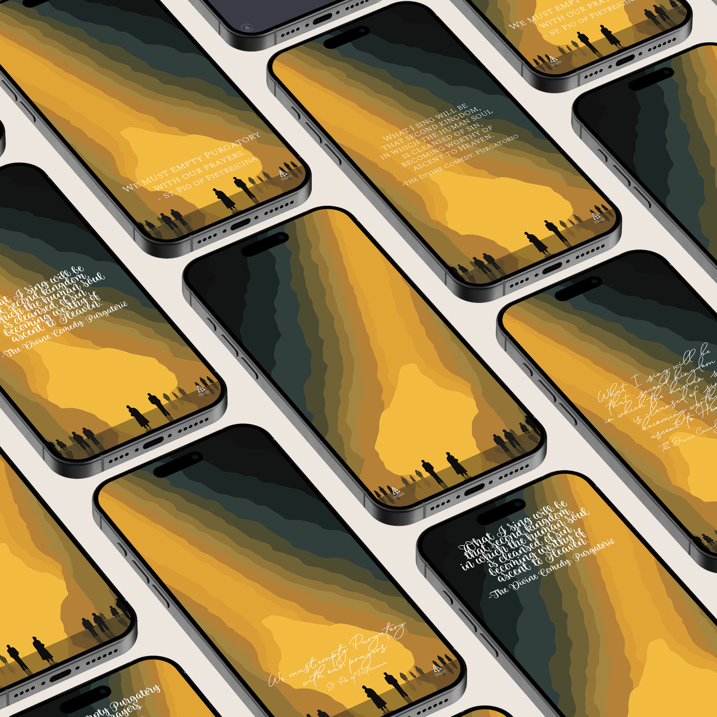 Souls in Purgatory Phone Wallpaper | Catholic Digital Download | Multiple Layouts