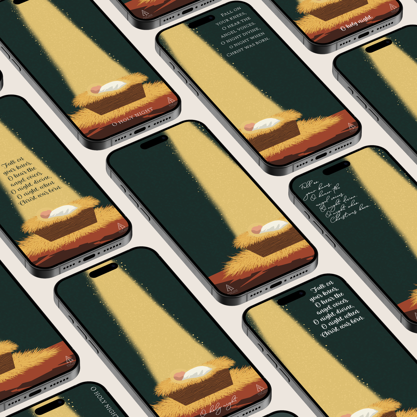 O Holy Night Phone Digital Wallpaper Bundle