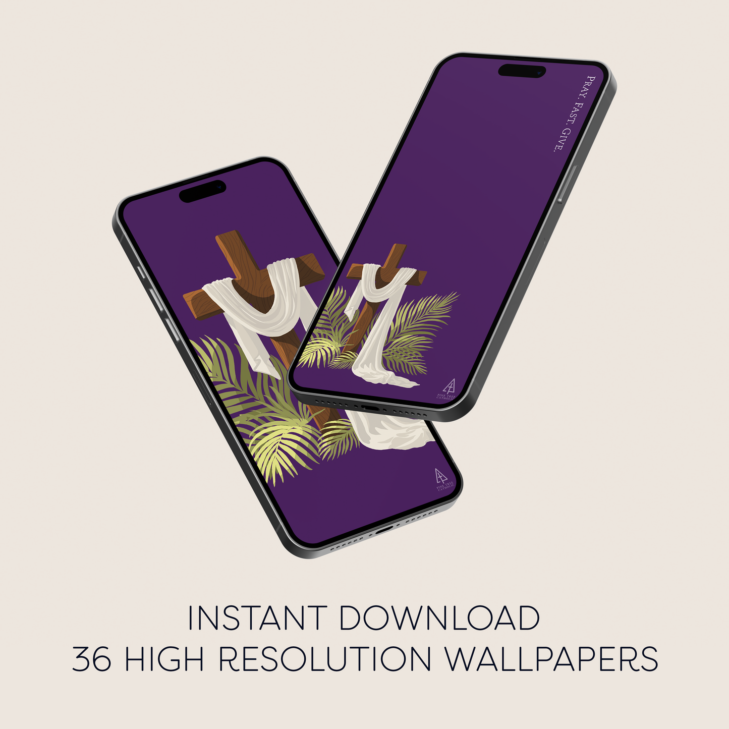 Lent Phone Wallpaper | Catholic Digital Download | Multiple Layouts