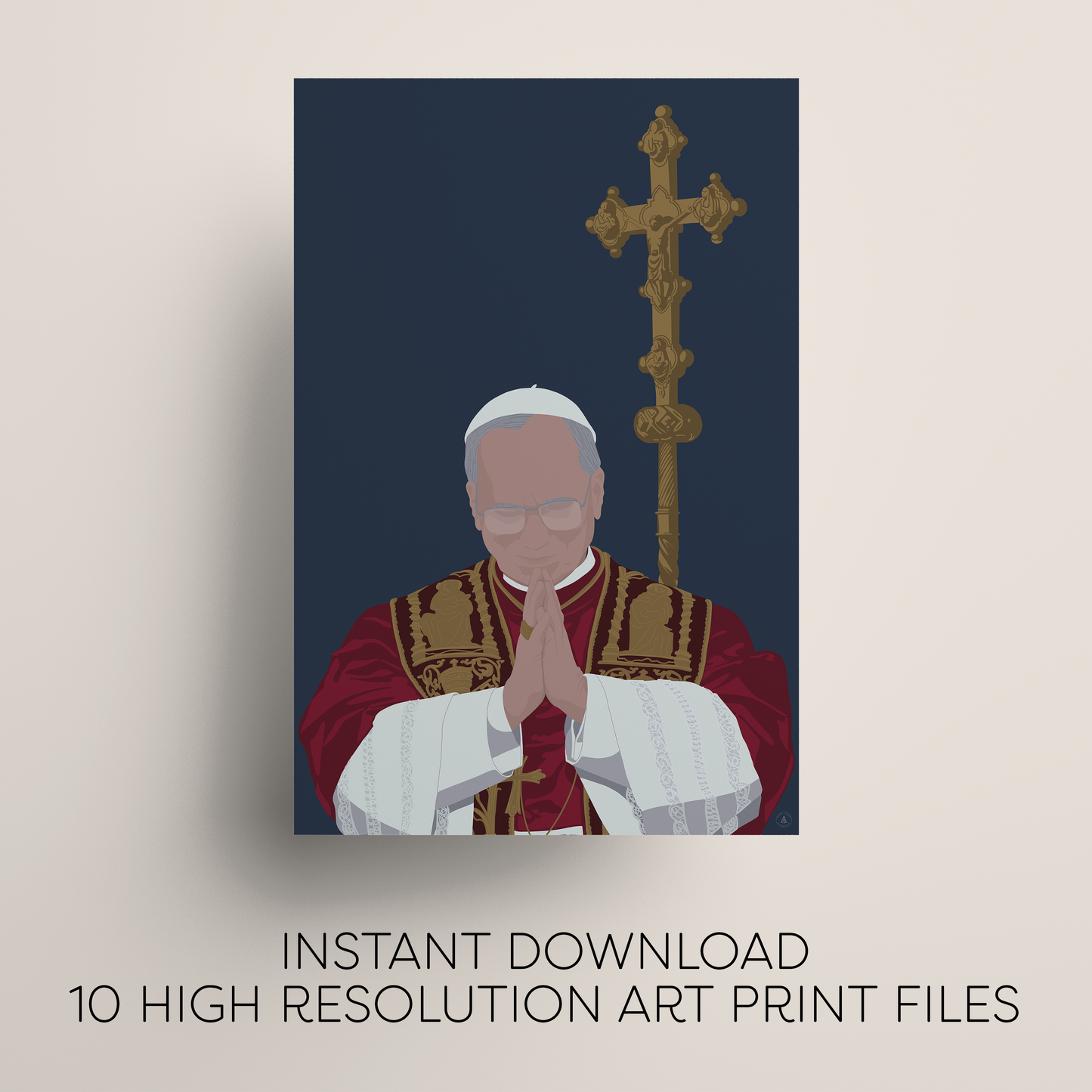Pope Leo XIV Digital Art Print