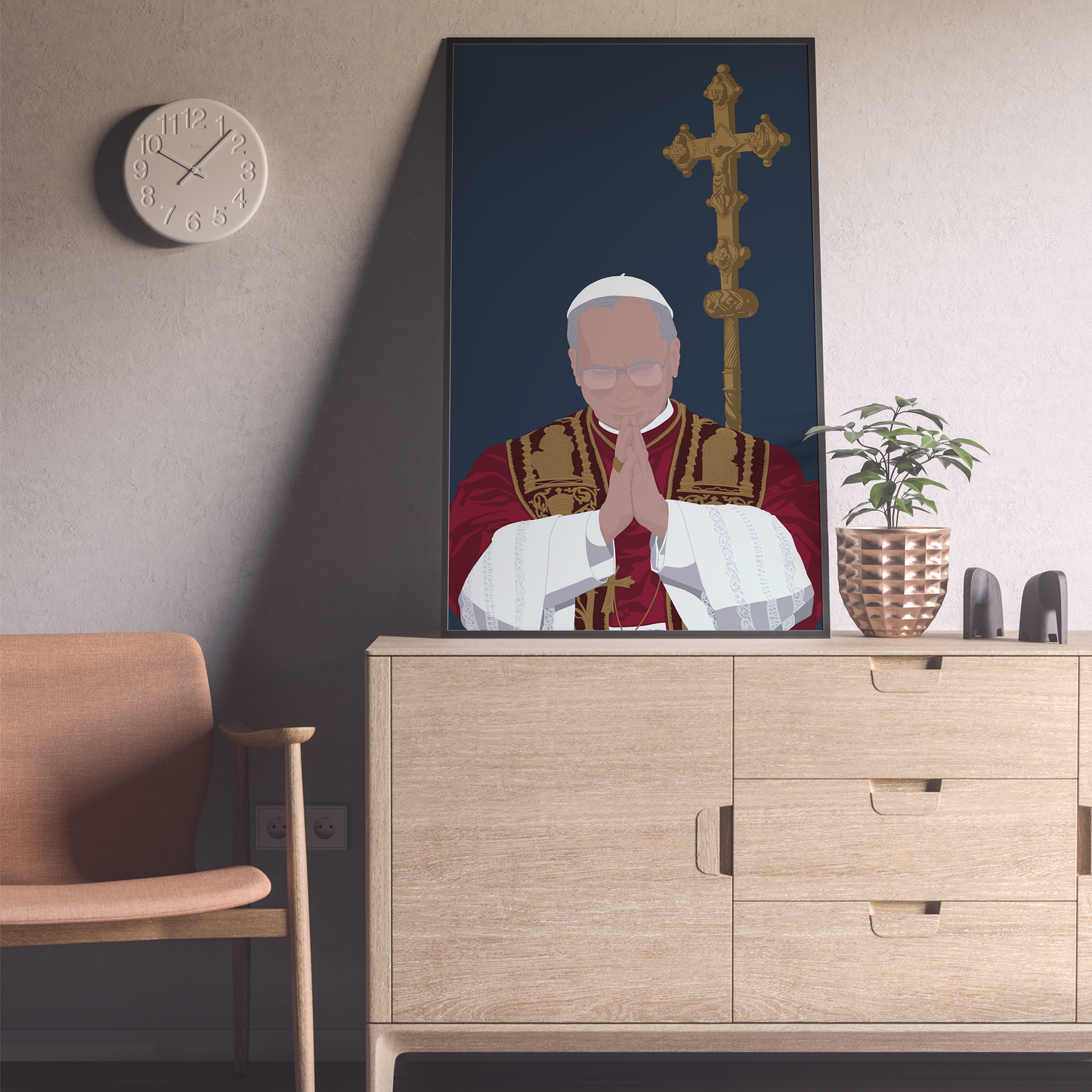 Pope Leo XIV Digital Art Print