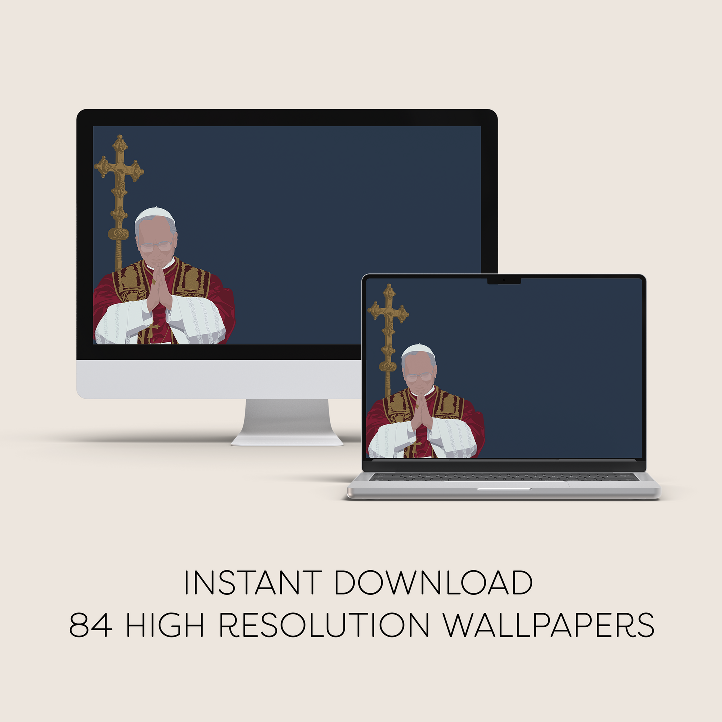 Pope Leo XIV Computer Digital Wallpaper Bundle