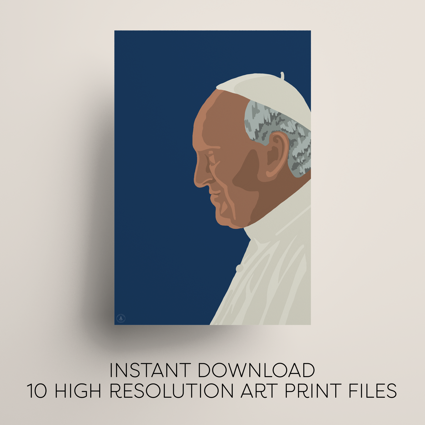 Pope Francis Digital Art Print