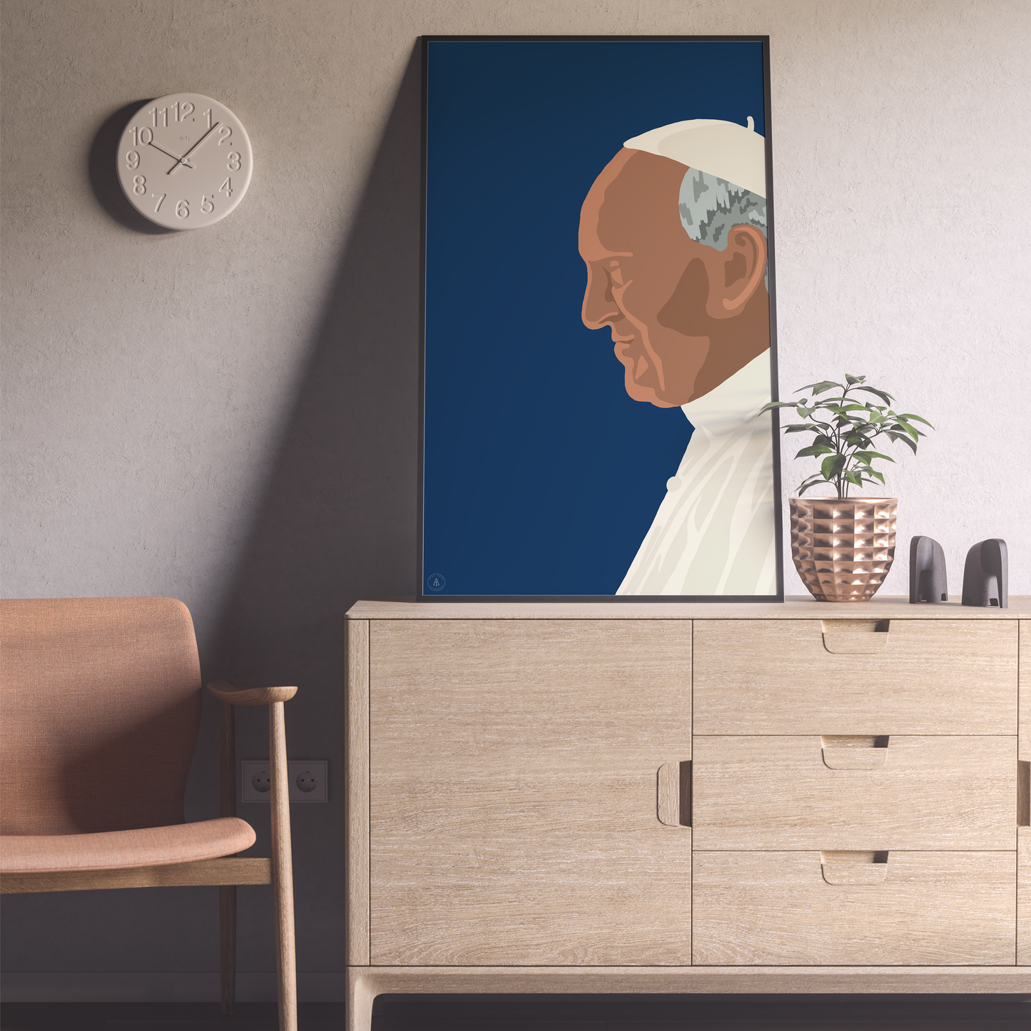 Pope Francis Digital Art Print