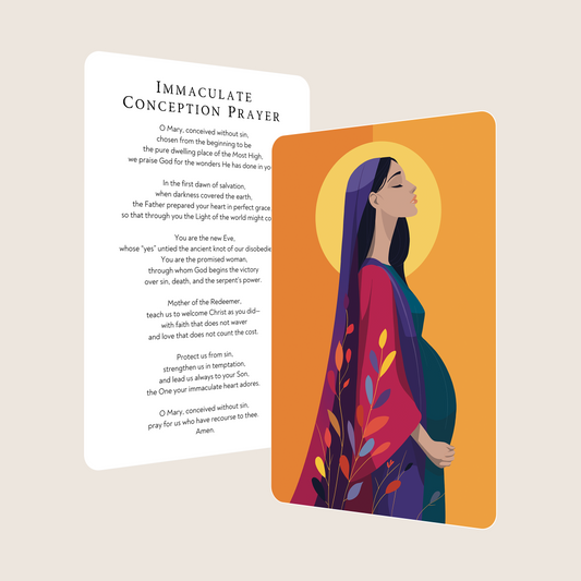 Immaculate Conception Premium Prayer Card