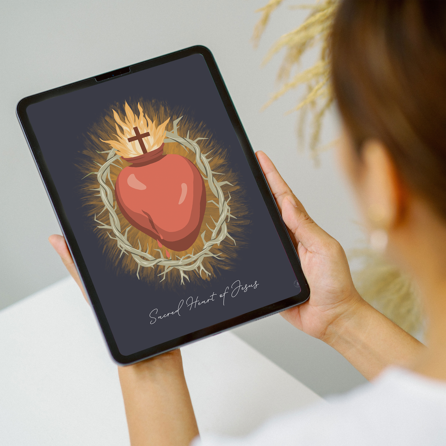 Sacred Heart Full Digital Wallpaper Mega-Bundle | Catholic Device Backgrounds | Modern Religious Art