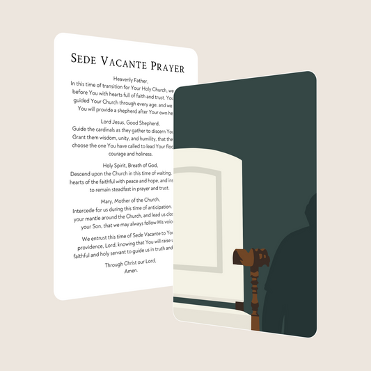 Sede Vacante Premium Prayer Card