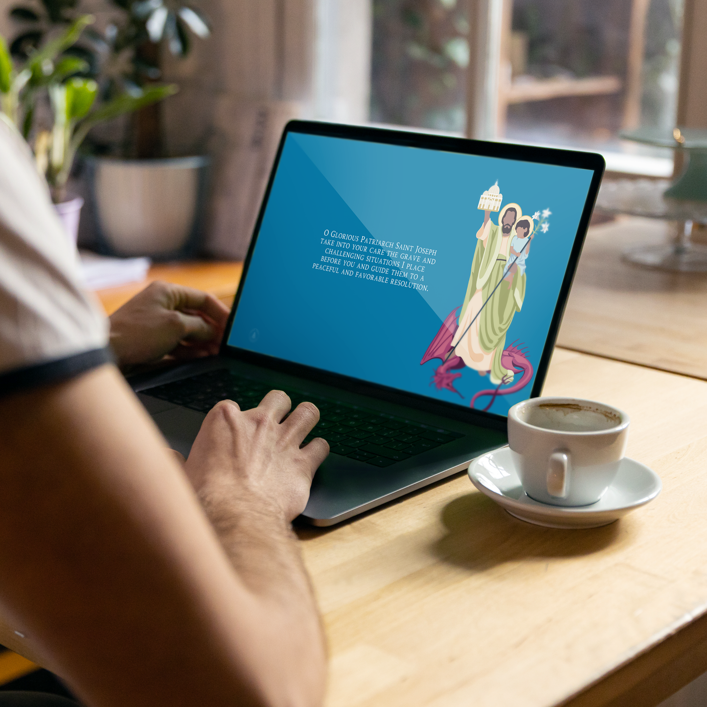St. Joseph Desktop Wallpaper | Catholic Digital Download | Multiple Layouts
