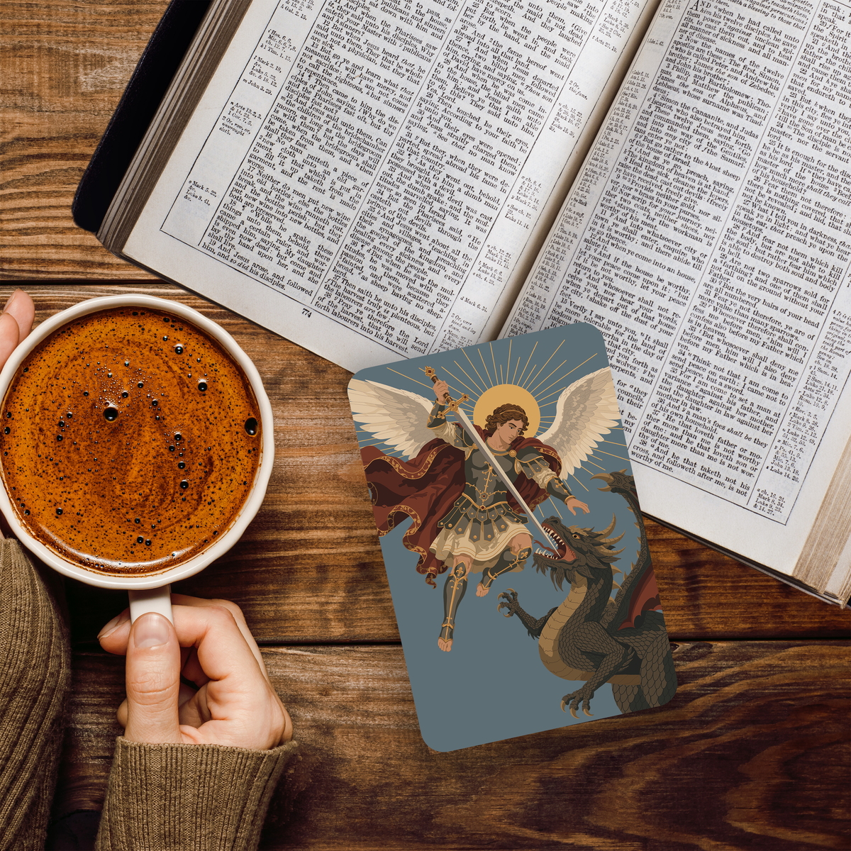 St. Michael Catholic Prayer Card | Holy Card | Pine Tree Catholic