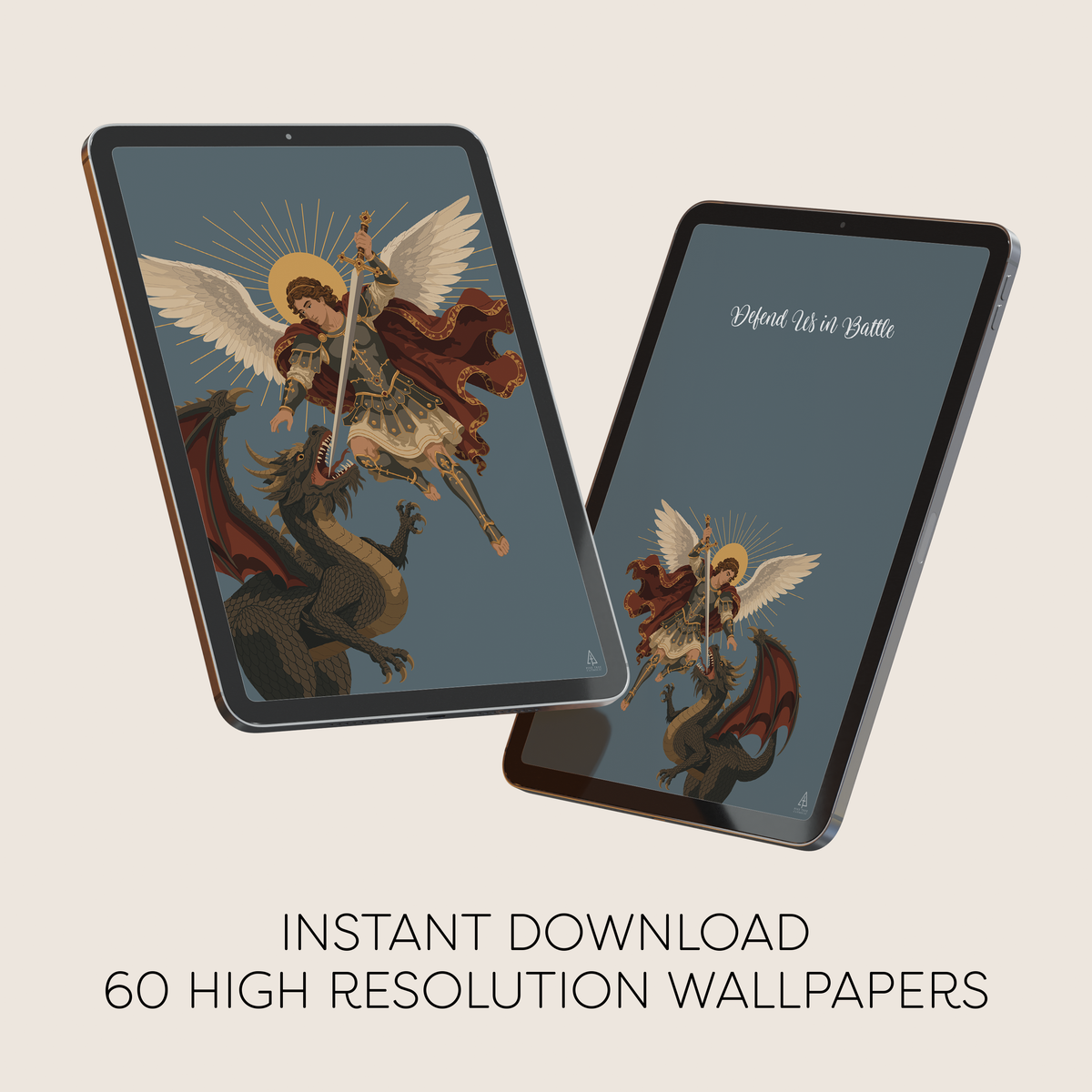 St. Michael Complete Wallpaper Bundle | Phone Tablet & Desktop | Catholic Digital Download