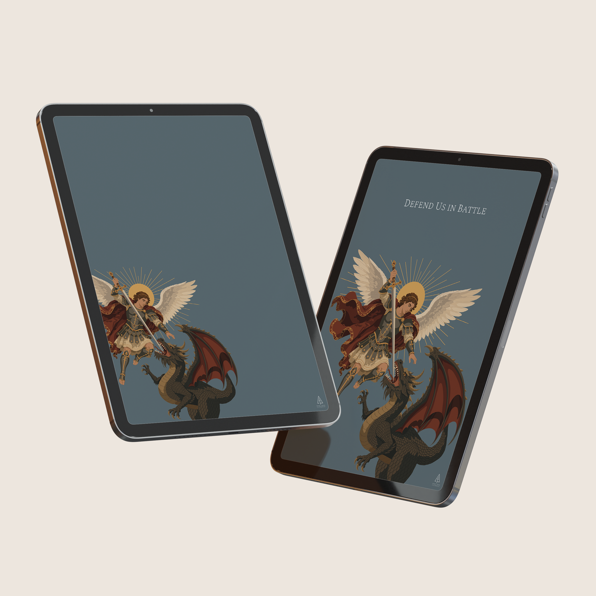 St. Michael Tablet Wallpaper | Catholic Digital Download | Multiple Layouts
