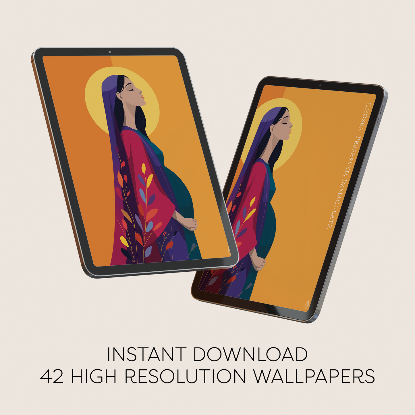 Immaculate Conception Tablet Digital Wallpaper Bundle